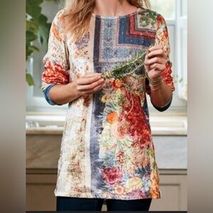 Soft Surroundings Ashbury velvet Tunic size 1x